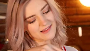 Amateur girl Tiny Teen strips and penetrates her pussy with a cucumber