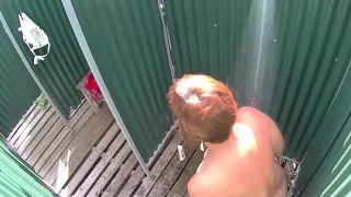 Busty MILF Spied in Public Shower