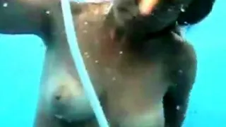 Young woman with great body caught on beach cabin cam