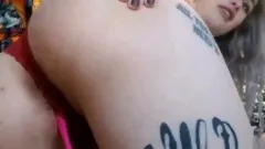 Tattooed YouTube Gamer Girl Dildo DP Masturbation Live