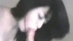 Sexy Asian sucks big cock