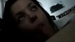 GF giving a nice suck in the chatroom