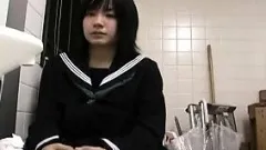 Sweet japanese college doll eating penis in POV style