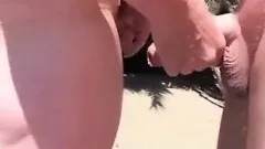 Public Handjob at Nude beach