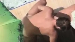 My kinky girl rubbing her clit on bed Hidden cam