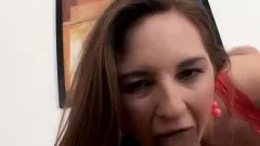 Slutty brunette gets her tight butt drilled and goes ass to mouth