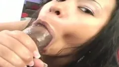 Enchanting Asian babe has a hung black man deeply pounding her pussy
