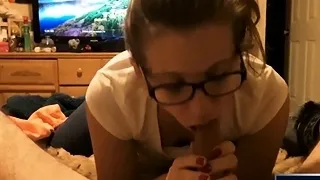 My Nerdy Amateur GF Blows My Dick