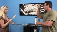 Phyllisha gets her pink honey hole worked out by Lee Stone in the gym