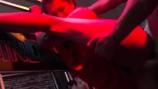 Party whore nailed in public orgy