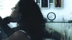 Stunning vixen shows off her juicy ass while riding a stiff prick