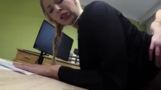 LOAN4K. Sex casting is performed in loan office by naughty..