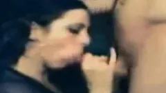 Brunette gives him head and swallows while filmed on hidden cam