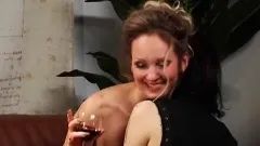 Lada and Varya enjoy a couple of drinks and please each other's cunts