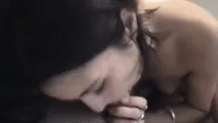 Sexy brunette Britanny blows a long prick and then gets drilled deep