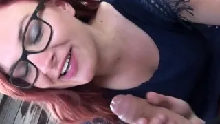 german redhead with glasses in public outdoor couple sex