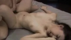 Japanese girl sucks him, gets fingered and then she's drilled hard