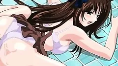 Innocent brunette gets nailed from behind by a young stallion