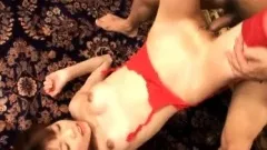 Cute Asian Tokyo Neko gets humped and shows her dripping creampie