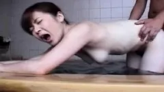 Hot Japanese wife with big tits blows a cock and then gets nailed deep
