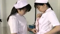 Lovely Japanese nurse indulges in lesbian action and exposes her body