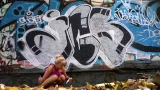 Dirty voyeur spies on slim amateur teen