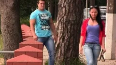 Toned fucker gets to shove it deep inside this bimbo's meat wallet