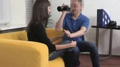 Skinny broad auditions for a movie role and gets all holes drilled