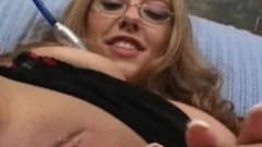 Barely legal whore gets her bald pussy churned into a wet mess