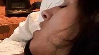 Slim petite masturbates