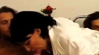 Vintage threesome and double penetration