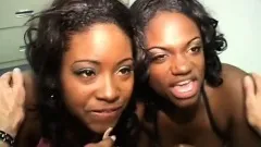 Black Diamond swaps a sticky load with her horny ebony friend