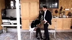 Petite ebony maid Misty Mason gets her holes stuffed with cock