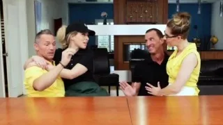 Skinny brunette teen getting her pink pussy wrecked