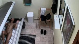 Sexy Brunette Babe Caught in Public Solairum