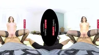 Virtual Reality - German Chubby with Stockings and Glasses