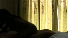 Nasty black bitch takes some brutal treatment from a white cock