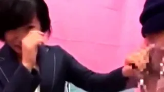 A hot japanese cutie slurping small asian penis