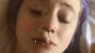 Tied amateur girlfriend homemade blowjob with facial cumshot