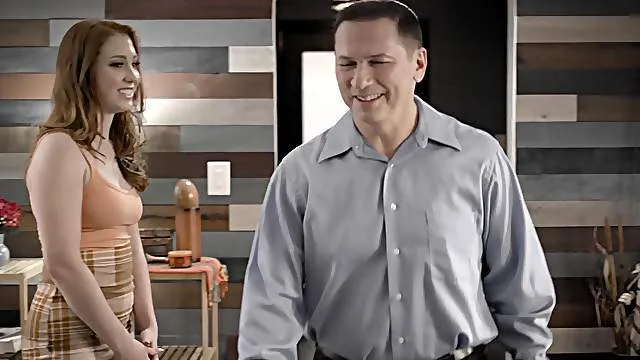 Energized hardcore sex with step daddy