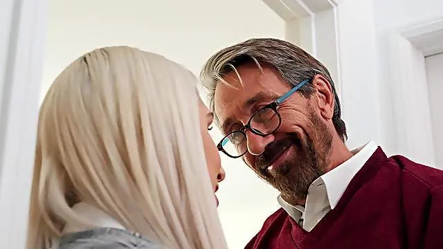 Blonde doll suits step daddy with the greatest fuck in his life