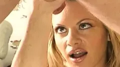 Bridgette Kerkove gives him a hot handjob and swallows his cum