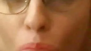 nerdy girl bj get huge facial over glasses