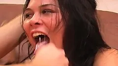 Wild Ashley Blue indulges in rough anal sex and gets a mouthful of cum