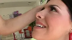 Sexy slender brunette with amazing tits wants to give anal sex a try