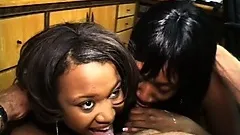 Black call girls earn their money by giving him their best fuck action