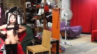 Bitch loves rock and being naked