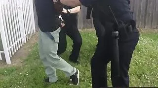 Peeping tom scores some police coochie once caught by milf cops