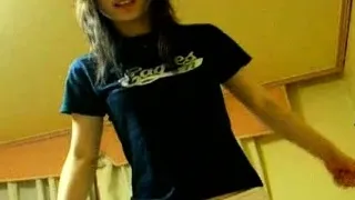 Korean girl with big boobs tease