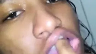 Big boobs ebony teen Julie cum facialed